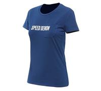 DAINESE T-SHIRT DEMON POCKET WOMEN - L - T-SHIRT DEMON POCKET WOMEN - BLEU