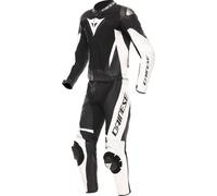 Dainese Demon Sprint Combinaison en cuir de moto en deux pièces, Noir/Blanc/Blanc, Taille 60