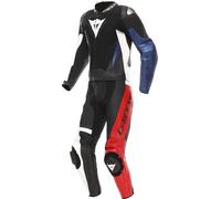 Dainese Demon Sprint Combinaison en cuir de moto en deux pièces, Noir/Blanc/Rouge, Taille 48