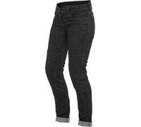 Dainese Denim Slim Pantalon textile de moto de dames, noir, taille 32 pour femmes