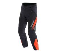 DAINESE - Drake 2 Air Absoluteshell Pants, Pantalon de Moto Imperméable, Ventilé, avec Protections Genoux Amovibles, Homme, Noir/Rouge-Fluo, 48