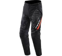 DAINESE - Drake 2 Super Air Tex Pants, Pantalon de Moto Ventilé, Tissu, pour la Saison d'Eté, avec Protecteurs Amovibles, Homme, Noir/Anthracite/Rouge-Fluo, 56