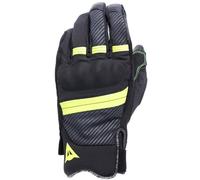 DAINESE - Fulmine D-Dry® Gloves, Gants de Moto Hiver, Protège Articulation, Gants avec Rembourrage Thermique, Ecran Tactile, Homme, Noir/Jaune Fluo/Iron Gate, XXXL