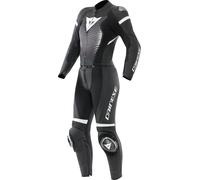 Dainese Fulminea S26 Combinaison en cuir deux pièces pour femmes, Noir/Blanc, Taille Long 44