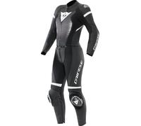 Dainese Fulminea S26 Combinaison en cuir deux pièces pour femmes, Noir/Blanc, Taille Long 50