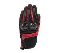 Dainese Gants de Moto Mig 3 Air Tex, Gants de Moto d'été, Maille aérée pour la respirabilité, Protections de Cheville en TPU, légers et Confortables, Noir/Rouge, XXXL