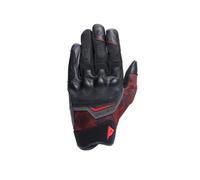 DAINESE - Gants Ermex, Gants Moto été, Respirants avec Inserts en Mesh, Protections Articulations Rigides, Renforts Cuir, Écran Tactile, XXL, Noir et Rouge Lave