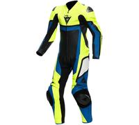 Dainese Gen-Z Costume en cuir pour enfants perforé One Piece, bleu/jaune, Taille 164