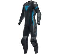 Dainese Grobnik 1-Piece Ladies Moto Leather Suit, noir-gris-bleu, taille 38 pour femmes