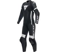 Dainese Grobnik 2.0 Combinaison en cuir de moto pour femmes perforée en une pièce, noir-blanc, taille 52