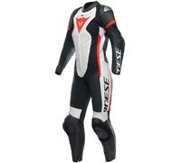 Dainese Grobnik, Combinaison en cuir 1pcs. perforée femmes 40 Noir/Blanc/Rouge Néon Noir/Blanc/Rouge Néon