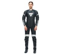 Dainese Grobnik 1-Piece Ladies Moto Leather Suit, noir-blanc, taille 44 pour femmes