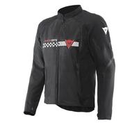 DAINESE - Herosphere Air Tex Jacket, Veste de Moto en Tissu, Ventilée et d'Eté, Homme, Noir/Blanc/Rouge, 48
