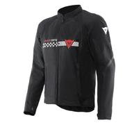 DAINESE - Herosphere Air Tex Jacket, Veste de Moto en Tissu, Ventilée et d'Eté, Noir/Blanc/Rouge, 54