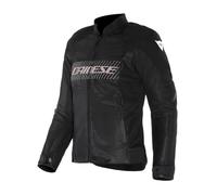 DAINESE - Herosphere Air Tex Jacket Wmn, Veste de Moto en Tissu, Ventilée et d'Eté, Femme, Noir/Blanc/Pêche, 38