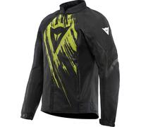 Dainese Herosphere Tex Tarmac Blouson textile de moto, noir-jaune, taille 56 pour homme
