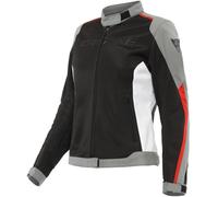 Dainese Hydraflux 2 Air D-Dry Veste textile de moto dames, noir-gris-rouge, taille 42 pour femmes