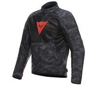 Dainese - Ignite Air Tex Jacket, Veste De Moto D'Été, Tissu En Maille, Veste Moto Pour Homme, Protections Souples, Gris Camo/Noir/Rouge Fluo, 52
