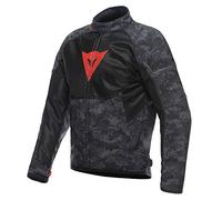 Dainese - Ignite Air Tex Jacket, Veste De Moto D'Été, Tissu En Maille, Veste Moto Pour Homme, Protections Souples, Gris Camo/Noir/Rouge Fluo, 52