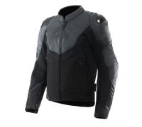 Dainese IPERATTIVA Veste Moto Cuir Leather-Tex Zip Complète Noir