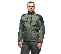 Dainese - Ladakh 3L D-Dry Jacket, Veste Moto De Tourisme Imperméable, Protection Des Épaules Et Des Coudes, 4 Saisons, Veste De Moto Pour Hommes, Vert Militaire/Noir, 52