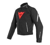 Dainese Laguna Seca 3 D-Dry Jacket, Veste Moto, Homme, Noir/Rouge Lave/Blanc, 62