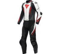 Dainese Laguna Seca 5, combinaison en cuir 2pcs. perforée 58 Noir/Blanc/Rouge Noir/Blanc/Rouge