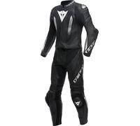 Dainese Laguna Seca 5 Costume en cuir de moto 2 pièces, noir-blanc, taille 46