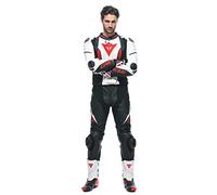 Dainese Laguna Seca 5 Costume en cuir de moto 2 pièces, schwarz/weiß/rot, 48