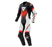 Dainese Laguna Seca 6 1tlg. Combinaison Cuir de Moto (Noir/Blanc/Rouge) Gr : 50