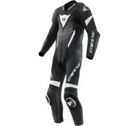 Dainese Laguna Seca 6, combinaison en cuir 1pcs. perforée 52 Noir/Blanc/Gris Noir/Blanc/Gris