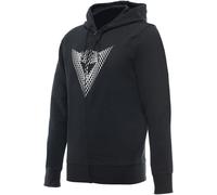 Dainese Logo Sweat à capuche zippé, noir-blanc, taille 2XL pour homme