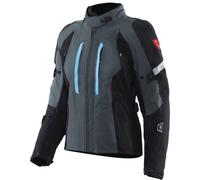 Dainese Mangen Absøluteshell, veste textile imperméable pour fem 46 Gris/Noir/Bleu Clair Gris/Noir/Bleu Clair
