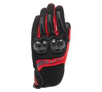 DAINESE - Mig 3 Air Gloves, Gants Moto Eté, Tissu Ventilé, Protège Articulations, Ecran Tactile, Homme, Noir/Rouge Lave, XL