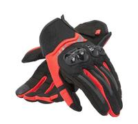DAINESE - Mig 3 Air Gloves, Gants Moto Eté, Tissu Ventilé, Protège Articulations, Ecran Tactile, Homme, Noir/Rouge Lave, XXL