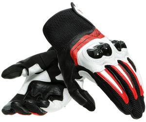 Dainese Mig 3 Unisex Gants de moto, noir-blanc-rouge, taille 2XL pour homme