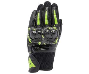 DAINESE - Mig 3 Unisex Gloves, Gants de Moto en Cuir, Protection des Articulations, Compatibilité avec les Écrans Tactiles, pour Hommes et Femmes, Noir/Anthracite/Jaune Fluo, XXL