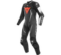 Dainese Misano 2 D-Air® Airbag Combinaison de cuir perforé moto One Piece, Noir/Blanc, Taille 44