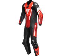 Dainese Misano 3 D-air, combinaison en cuir 1pcs. perforée 64 Noir/Rouge/Rouge Néon/Blanc Noir/Rouge/Rouge Néon/Blanc