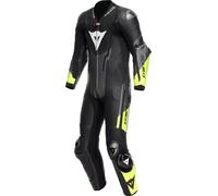 Dainese Misano 3 D-air S26, combinaison en cuir 1pcs. perforée 52 Noir/Gris Foncé/Jaune Néon Noir/Gris Foncé/Jaune Néon