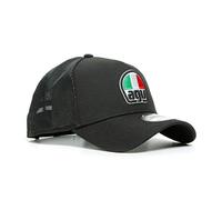 Dainese Mixte Agv 9forty Trucker Snapback Cap Casquette d été avec visière incurvée, Noir, N EU