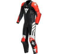Dainese Mugello 3 D-air, combinaison en cuir 1pcs. perforée 48 Noir/Rouge Néon/Blanc Noir/Rouge Néon/Blanc