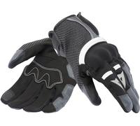 DAINESE - Namib Gloves, Gants de Moto Été, avec Tissu Elastique et Ventilé, Ecran Tactile, Homme, Noir/Iron Gate, S