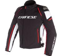 Dainese Racing 3 D-Dry Veste Textile moto, noir-blanc-rouge, taille 48 pour homme
