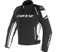 Dainese Racing 3 D-Dry Veste Textile moto, Noir/Blanc, Taille 46