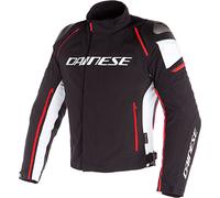 Dainese Racing 3 S26, veste textile D-Dry 52 Noir/Blanc/Rouge Néon Noir/Blanc/Rouge Néon