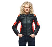 Dainese Racing 4 Blouson cuir femme Noir/Rouge 42