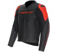 DAINESE Blousons et Vestes Racing 5 Leather Black / Black / Red-Fluo 48