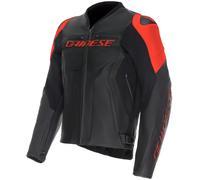 Dainese Racing 5 S26 Veste en cuir moto, noir/rouge, Taille 58