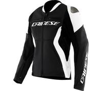 Veste de moto Cuir Femme Dainese RACING 5 Black/White